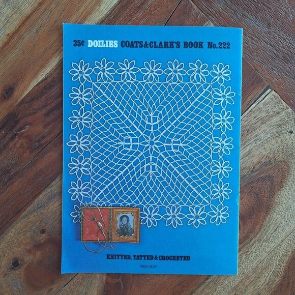 Coats & Clarks‎ 222 Doily Knitted Tatted Crocheted 1972 Vintage Booklet Stitch - Picture 6 of 6